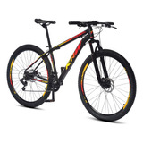 Bicicleta Aro 29 Krw Alumínio Shimano Tz 21 Vel A Disco sh21 Cor Preto/amarelo E Vermelho
